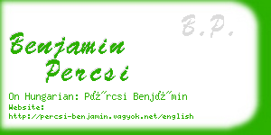 benjamin percsi business card